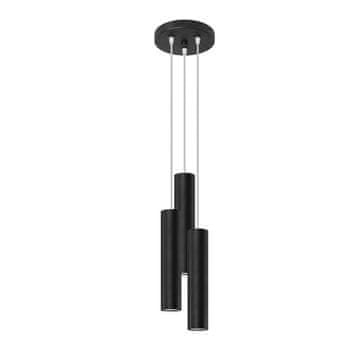 SOLLUX lighting Črna viseča svetilka s tremi cevmi LAGOS 3xGU10 10W SL.1079 Sollux Lighting