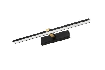 shumee Stenska svetilka nad ogledalom/sliko LED 8W 40 cm črno-zlata VENUS ID-9035 Idealed