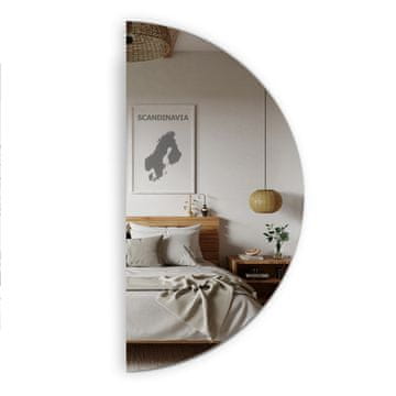 shumee 80 cm polkrožno ogledalo za ličenje in kopalnico, praktično z visokokakovostnim steklom