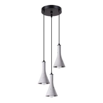 SOLLUX lighting Siva okrogla viseča svetilka z betonskim senčnikom, trojna REA 3xE14 10W SL.1226 Sollux Lighting