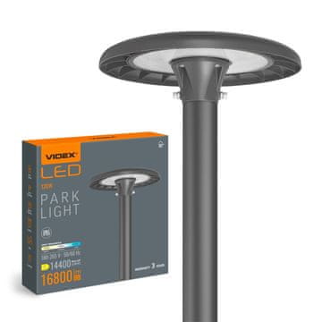 VIDEX Aluminijasta LED glava svetilke, nastavljiva 80/100/120W, spremenljiva barva IP65, PARK Videx