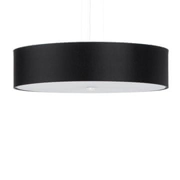 SOLLUX lighting Črna viseča svetilka s senčnikom iz blaga Ø50 cm SKALA 5xE27 15W SL.0758 Sollux Lighting