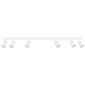 SOLLUX lighting Moderna stropna svetilka, bel trak, 117 cm, premični utorni reflektorji za dnevno sobo, hodnik, 6xGU10 10W, KARBON, Sollux Lighting