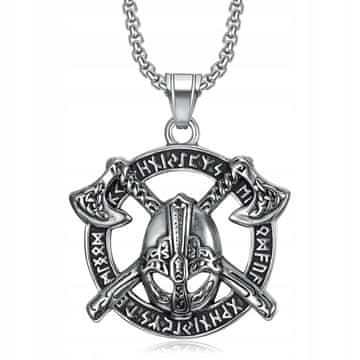 shumee Srebrna VIKING SEKIRA RUNE NORDIC NECKLACE 406
