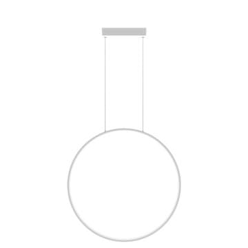 shumee Moderna bela viseča svetilka za kopalnico in kuhinjo, navpični obroč, Ø60cm, spremenljiva barva, LED, 33W, MIRROR Light Prestige