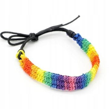 shumee MAVRIČNA ZAPESTNICA NA VRVICI MAVRIČNA LGBT VRVICA UNISEX