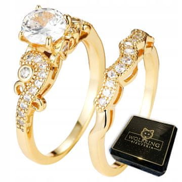 shumee Zlati POROČNI PRSTANI IZ JEKLA Par POZLAČENIH 17/19