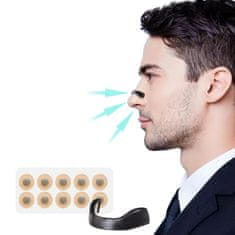 shumee KOMPLET TRAKOV ZA NOS, PROTI SMRČANJU, TRAKOVI, PREKRIVKE ZA DIHANJE, ČRNE