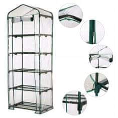 shumee MINI VRTNI RASTLINJAK ZA BALKON VERTIKALNI 5-NIVOJNI BALKONSKI FOLIAK XXL