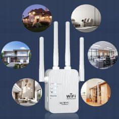 shumee Ojačevalnik Wi-Fi signala 300mb/s do 4 antene Dostopna točka usmerjevalnika
