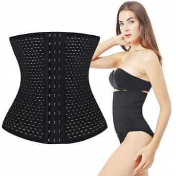 shumee Vitki korzet za oblikovanje postave, črn, velikost M