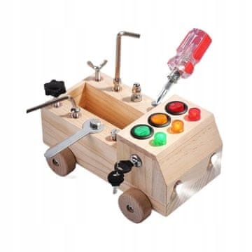 shumee MONTESSORI SENZORNA TABLICA, LESENA, MANIPULATIVNA, LED, AVTO