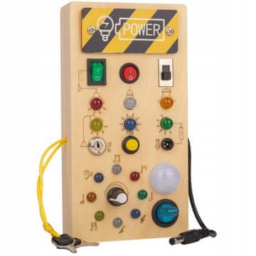 shumee MONTESSORI SENZORNA LESENA MANIPULATIVNA LED TABLICA ZA OTROKE