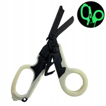 shumee MEDICINSKI TAKTIČNI REŠEVALNI ŠKARJI SVETLEČE V TEMI 6 V 1 ČRNE