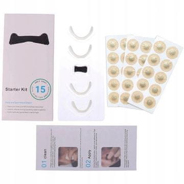 shumee KOMPLET TRAKOV ZA NOS, TRAKOV PROTI SMRČANJU, PREKRIVNIH TRAKOV ZA DIHANJE, BELIH