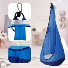 shumee VRTNA GUGALNICA COCOON ZA OTROKE VISEČI STOL ZA SOBO MODRA
