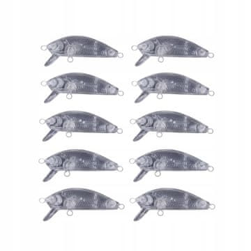 shumee Voblerji za telo ŠČUKA, OSTRIČ, naredi sam za BARVANJE 10 kosov 5 cm 3 g