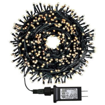 shumee Lučke za božično drevo za zunanje in notranje prostore 100 LED 10M TOPLO BELA DEKORATIVNA