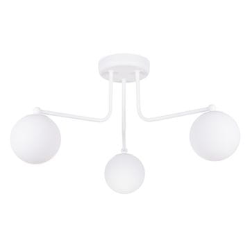shumee Moderna bela stropna svetilka s steklenimi kroglami za dnevno sobo ali hodnik 3xG9 8W ASTRAL Sollux Lighting