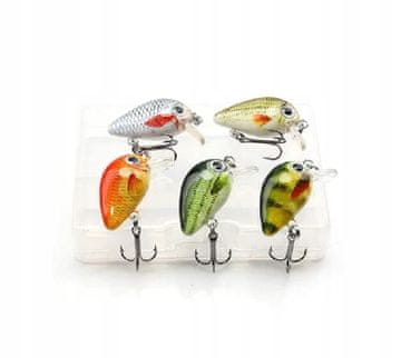 shumee Vobler za ribolov ZANDER PIKE PERCH majhen set 5 kosov 1,5 g škatla