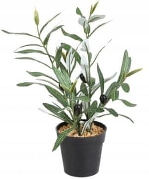 shumee UMETNA OLJKA V REALISTIČNEM LONCU 35 CM LEPA GRMOVINA