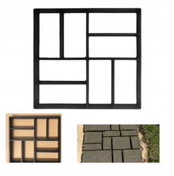 shumee Večkrat uporabna oblika za tlakovce, napolnjene z betonom, 40 cm POT PLACOVNIK