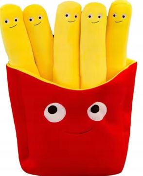 shumee PLIŠASTA IGRAČA Pomfrit 30 cm IZOBRAŽEVALNA Škatla + 5 VELIKIH Pomfrit