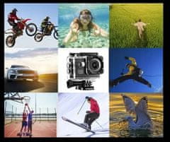 shumee 1080p FULL HD 2-palčna športna kamera, dodatki, vodoodporno ohišje, IP66 EXTREME