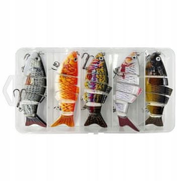 shumee Vobler, vaba za ribolov, ščuka, smuča, soma, zglobni komplet, 5 kosov, škatla