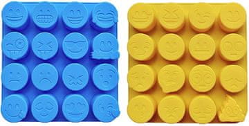 2X Silikonski kalup EMOTIONS SMILE FACES za sladoled XXL