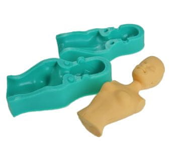 Silikonski kalup za sladkorno pasto 3D ŽENSKI torzo z glavo