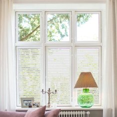 shumee Okenska folija s črtastim vzorcem, maskirna za okna, samolepilna, 75 x 300 cm