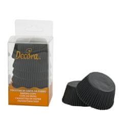 Decora Črni papirnati modelčki za kolačke 50x32 mm 75 kosov