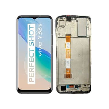 shumee Originalni LCD zaslon VIVO Y33s V2109 + zaslon na dotik (obnovljen) okvir črne barve