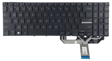 shumee Tipkovnica za prenosnik Asus Vivobook 15 X1502VA X1502ZA, črna, LED, QWERTY, ZDA