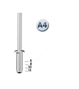 shumee Aluminijaste zakovice A4/10 NOVUS [70 kosov]