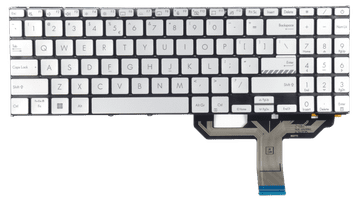 shumee Tipkovnica za prenosnik Asus Vivobook 15 X1502VA X1502Z srebrna LED QWERTY US