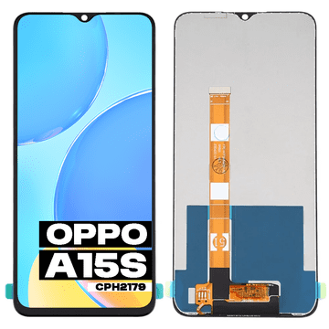 shumee LCD zaslon + zaslon na dotik Oppo A15s CPH2179 črne barve