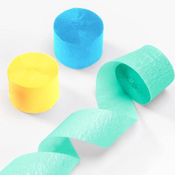 shumee Krep papir, raztegljiv krep papir, debel večbarven svileni papir, komplet 6 kosov