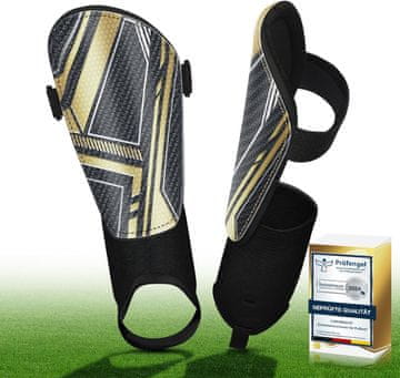 shumee Ščitniki za goleni za nogomet, nastavljivi, protizdrsni, črni XS