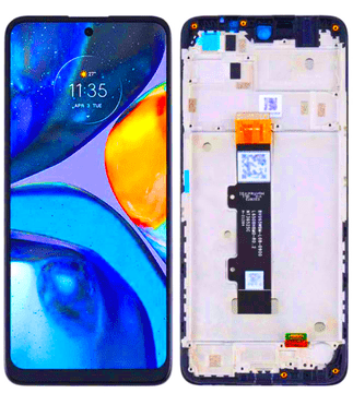 shumee LCD zaslon + zaslon na dotik Motorola MOTO G22 XT2231 (obnovljen) črn okvir