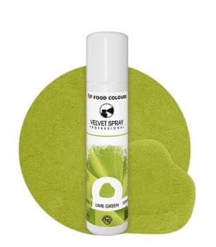 Food Colours Suede Spray SVETLO ZELENA Živilska barva Velvet 100 ml Lime Green