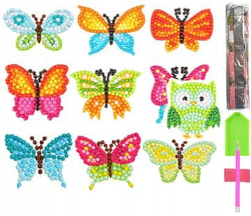 shumee 5D DIAMANTNI VEZENINSKI KOMPLET OTROŠKIH NALEPK UGANKE