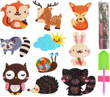 shumee 5D DIAMANTNI VEZENINSKI SET ZA OTROKE Mega mešanica NALEPK