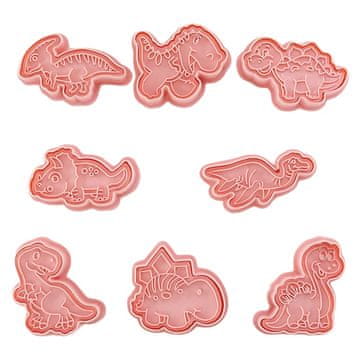 shumee Modelčki za piškote DINOZAVRI z žigom, 8 kosov