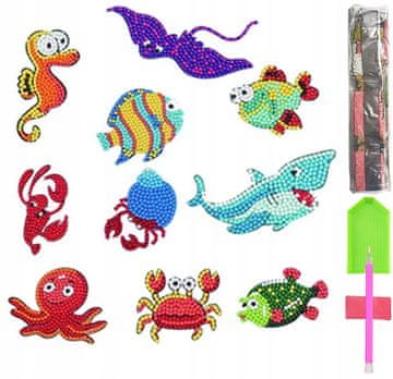 shumee 5D DIAMANTNI VEZENINSKI KOMPLET OTROŠKIH NALEPK UGANKE