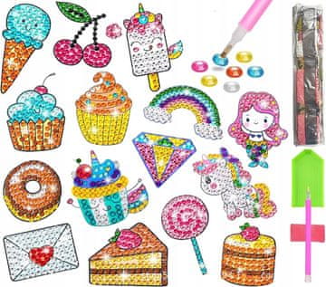 shumee 5D DIAMANTNI VEZENINSKI KOMPLET OTROŠKIH NALEPK UGANKE