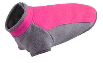 shumee Zimski topel flis pulover za pse, roza, siv, velikost M