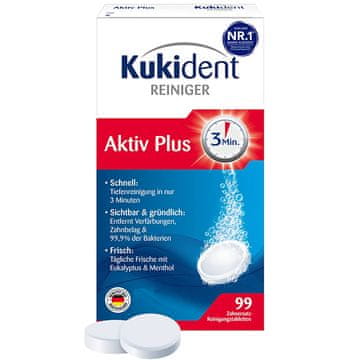 shumee 1x KUKIDENT Active Plus tablete za čiščenje zobnih protez 99 kosov