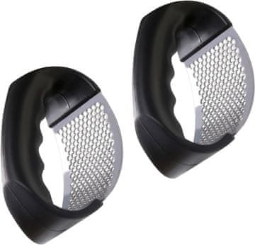 shumee Stiskalnica za česen, nerjaveče jeklo, ročni drobilnik, komplet 2 kosov